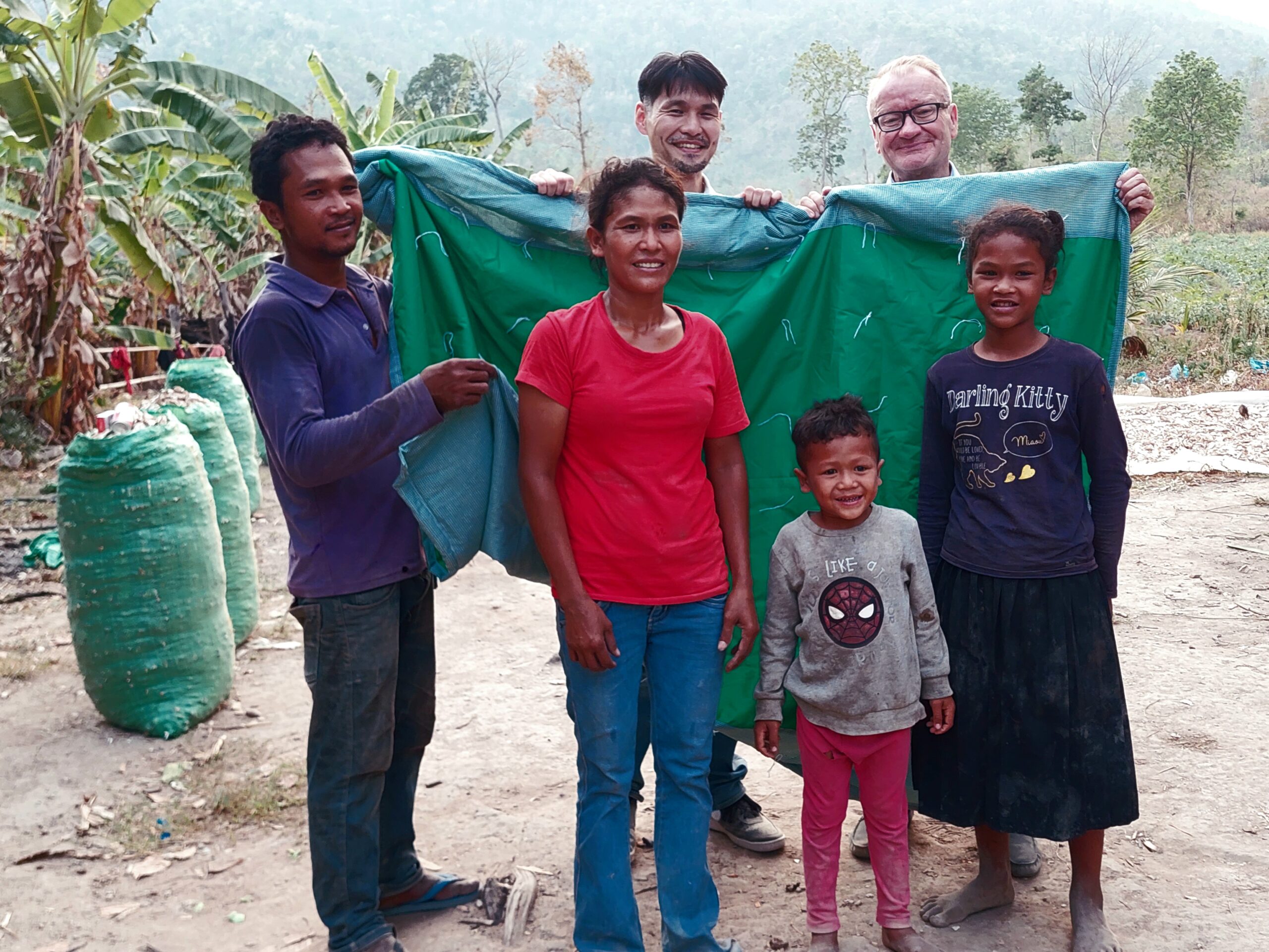Donation of Quilts from American Church delivered to Rural Families in Cambodia!